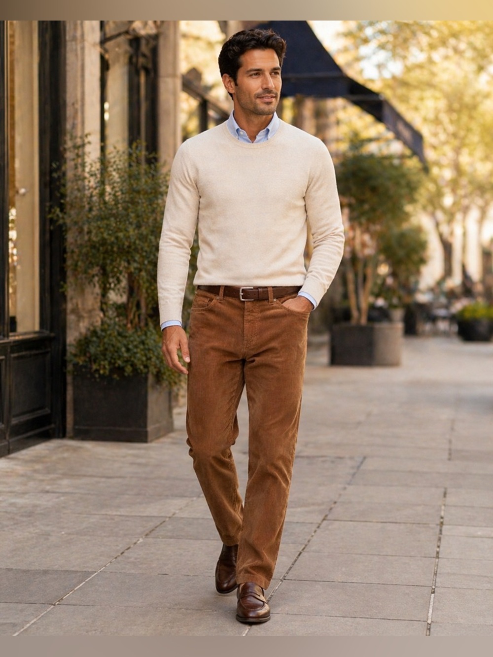 Peter Millar Corduroy Pants Mens 34x34 Brown Stretch 5 Pocket Straight